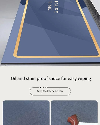 American Retro Diatomite Kitchen Runner (1 or 2-Pack) - Oil Proof & Washable