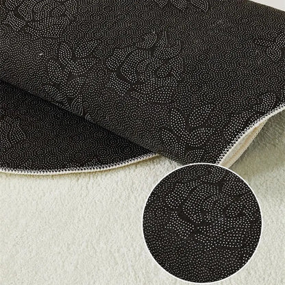 Cartoon Half-Moon Floor Mat - Non-Slip Semi-Circular Rug for Bedroom & Living Room