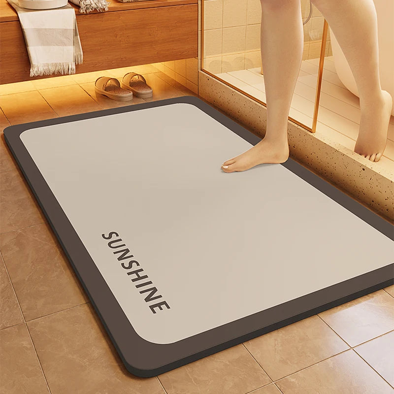 Thickened Diatomite Bath Mat - Super Absorbent, Quick-Dry & Non-Slip