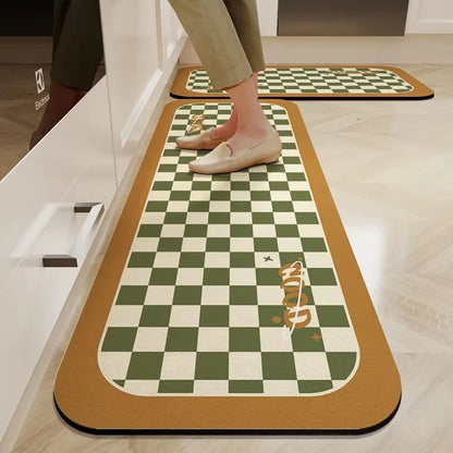 Diatomite Kitchen Mat - Super Absorbent, Stain-Resistant & Non-Slip Floor Rug