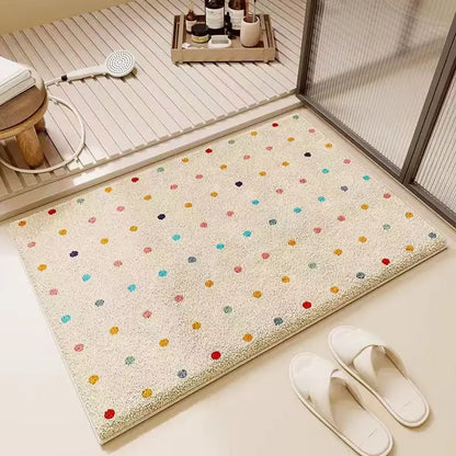 Faux Cashmere Bath Mat - Ultra Soft & Absorbent Bathroom Rug for Toilet and Shower