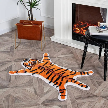 Tiger Shaped Area Rug - Soft & Non-Slip Cartoon Mat for Bedroom & Living Room