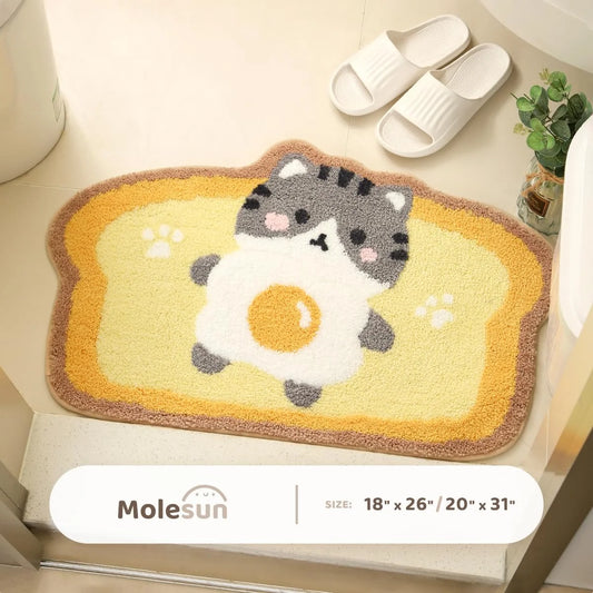Super Absorbent Bath Mat - Non-Slip & Quick-Dry Bathroom Rug for Shower Door