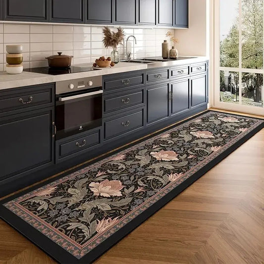 Luxury PVC Kitchen Mat - Oil & Water Resistant, Anti-Slip and Easy Wipe Clean