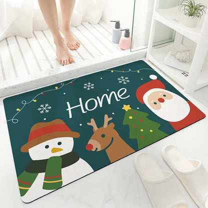 Cartoon Bath Mat - Quick-Dry, Absorbent & Non-Slip Kids Bathroom Rug