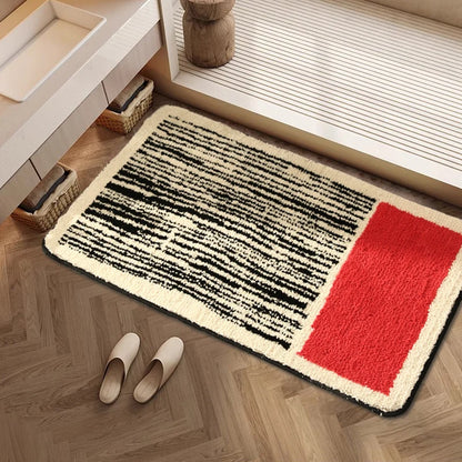 Modern Absorbent Bath Mat - Non-Slip & Quick-Dry Rug for Bathroom & Entrance