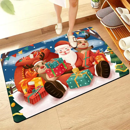 Christmas Diatomite Doormat - Quick-Dry, Absorbent & Non-Slip for Toilet Door