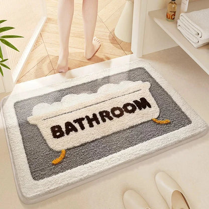 Cute Cartoon Bath Mat - Waterproof & Non-Slip Rug for Bathroom and Toilet