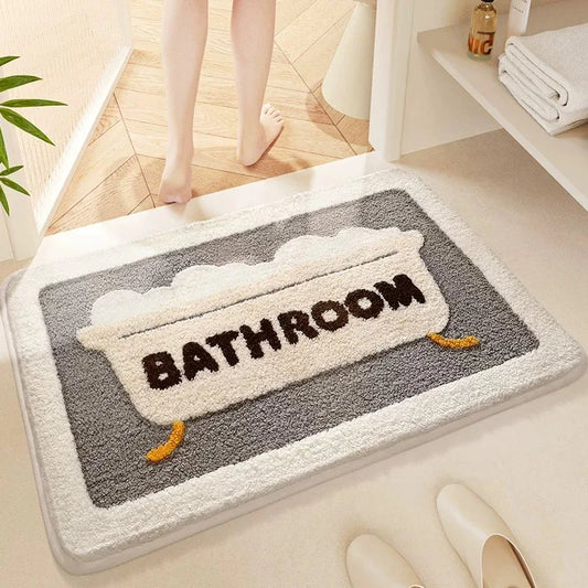 Cute Cartoon Bath Mat - Waterproof & Non-Slip Rug for Bathroom and Toilet