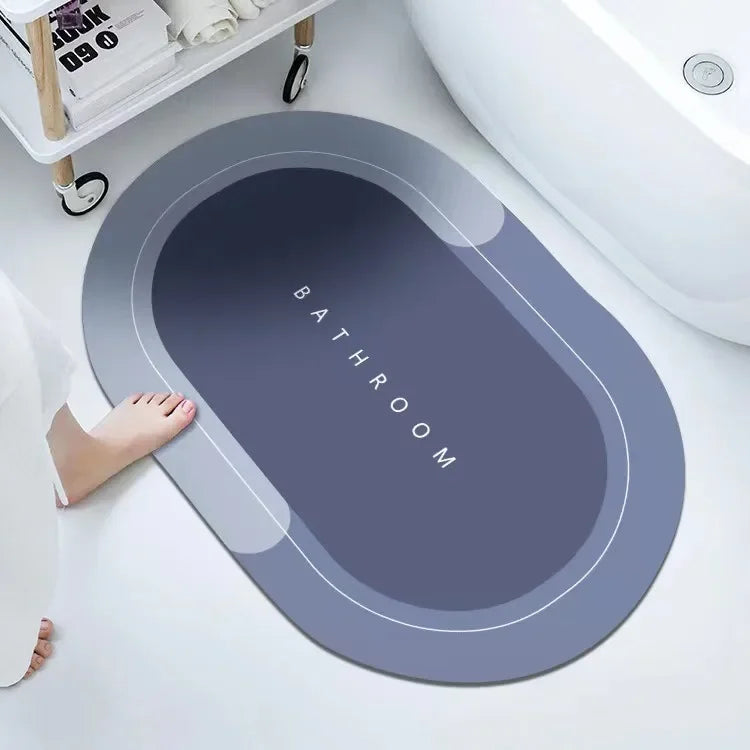 Diatom Mud Bath Mat - Super Absorbent & Fast-Drying Non-Slip Floor Mat for Bathroom
