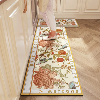 Washable Diatomite Kitchen Mat - Oil & Water Repellent, Super Absorbent