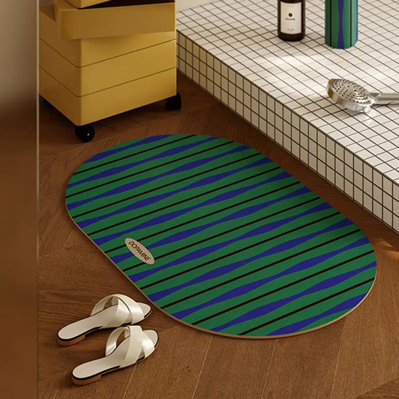 Simple Diatomite Bath Mat - Super Absorbent & Non-Slip Toilet Foot Rug