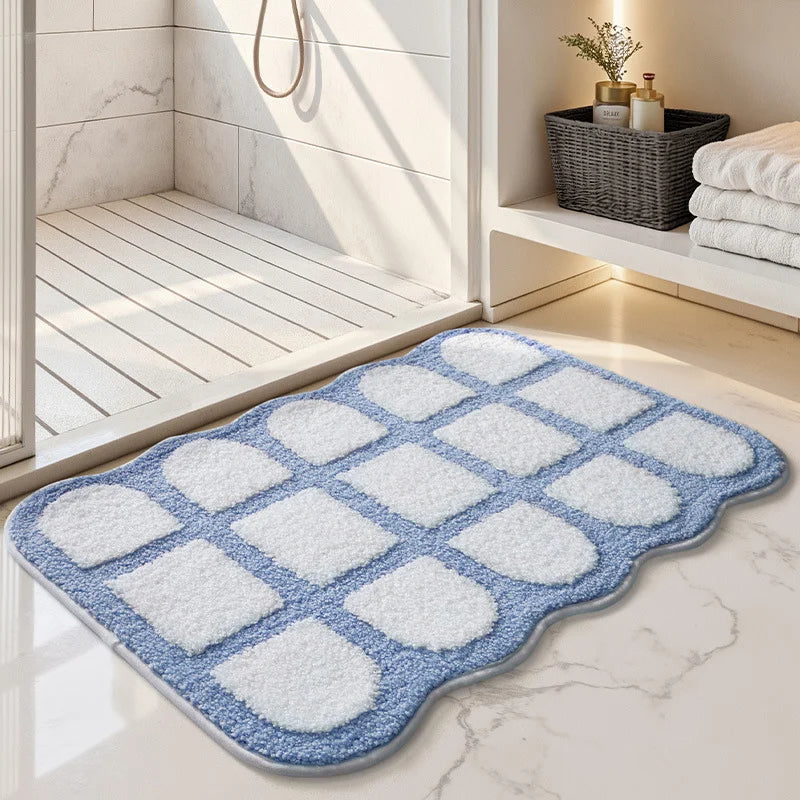 Thick Absorbent Bath Mat - Super Soft & Non-Slip Bathroom Rug for Shower and Toilet
