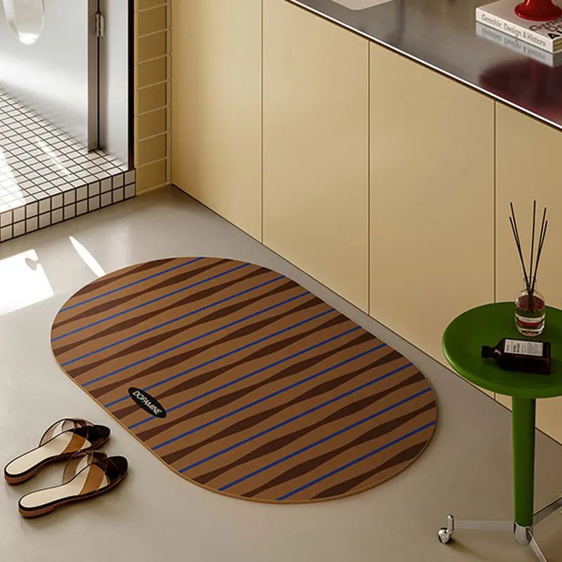 Simple Diatomite Bath Mat - Super Absorbent & Non-Slip Toilet Foot Rug