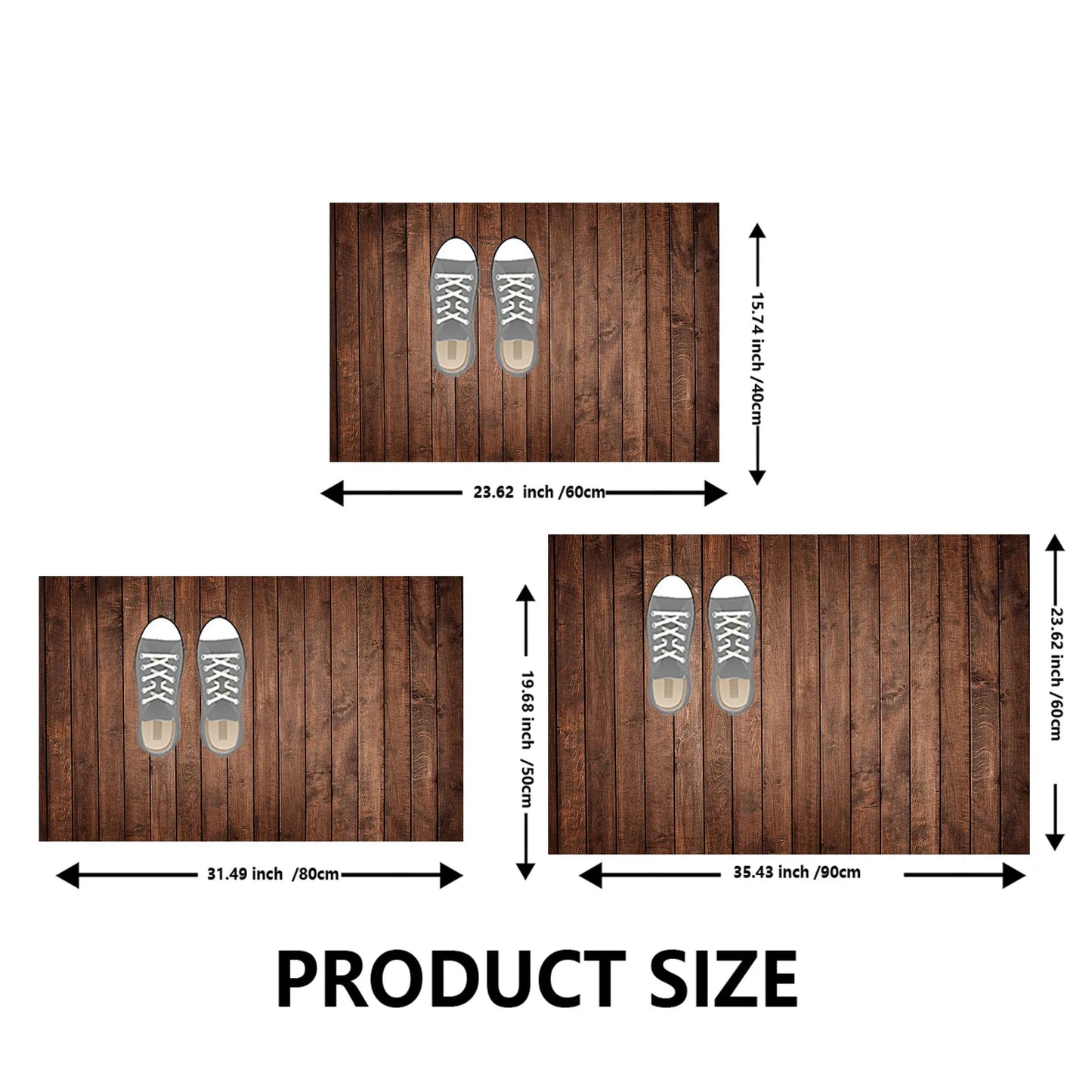 Country Wood Grain Doormat - Quick-Dry & Non-Slip for Bathroom & Entrance