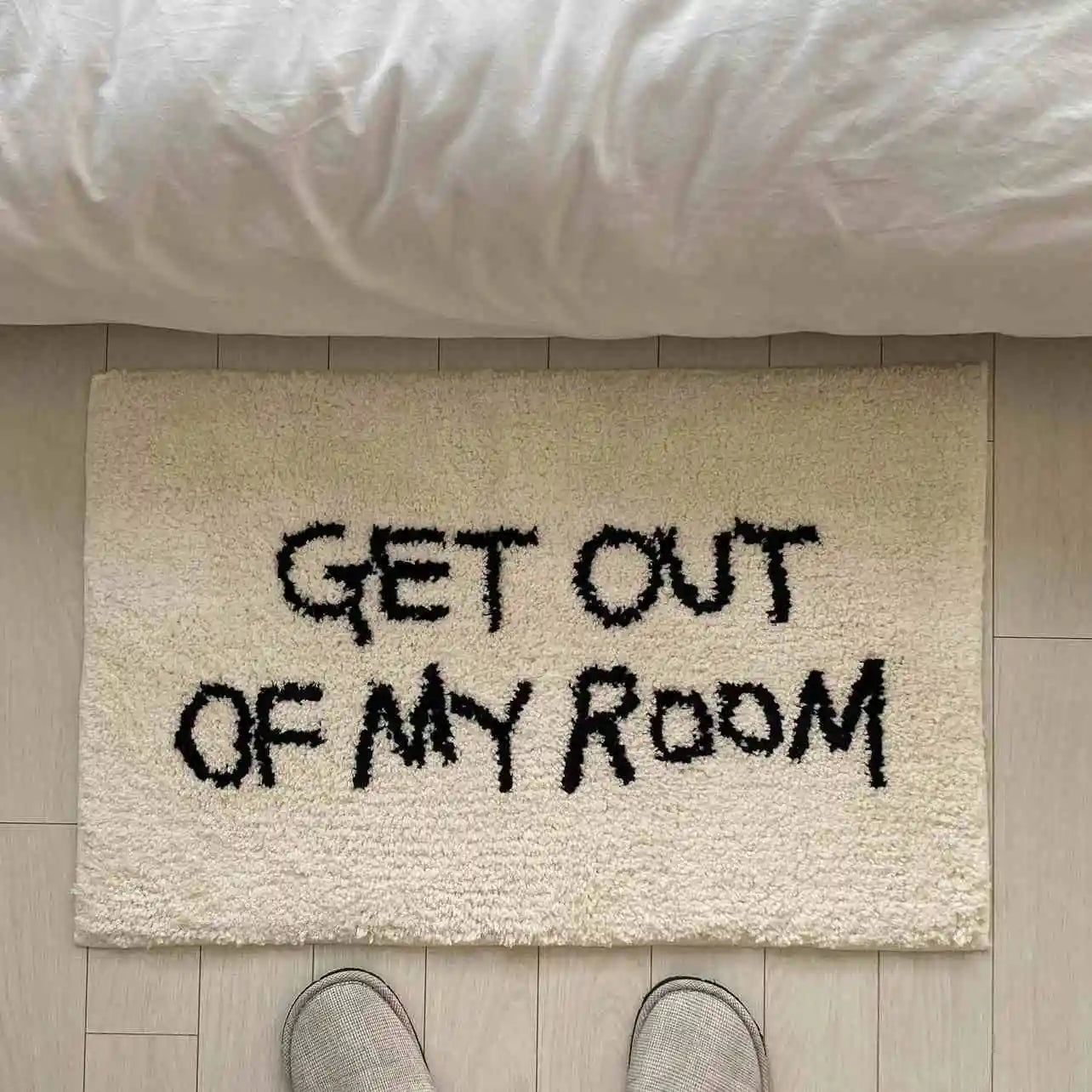 Faux Cashmere Bedside Rug - Ultra Soft & Absorbent Floor Mat for Bedroom or Bathroom