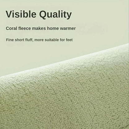 Thickened Absorbent Bath Mat, Non-Slip Flannel Toilet Rug, Dirt-Resistant Shower Floor Mat, Soft Special-Shaped Bathroom Carpet