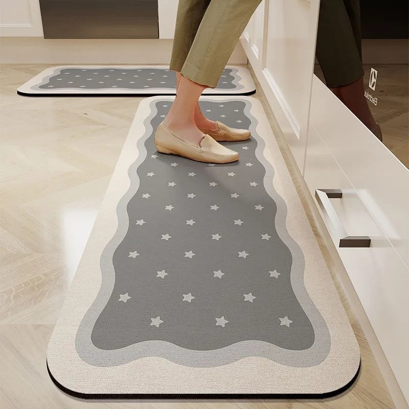 Diatomaceous Earth Anti-Fatigue Mat - Absorbent, Non-Slip & Eco-Friendly Kitchen Rug