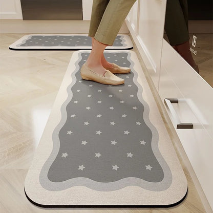 Diatomaceous Earth Anti-Fatigue Mat - Absorbent, Non-Slip & Eco-Friendly Kitchen Rug