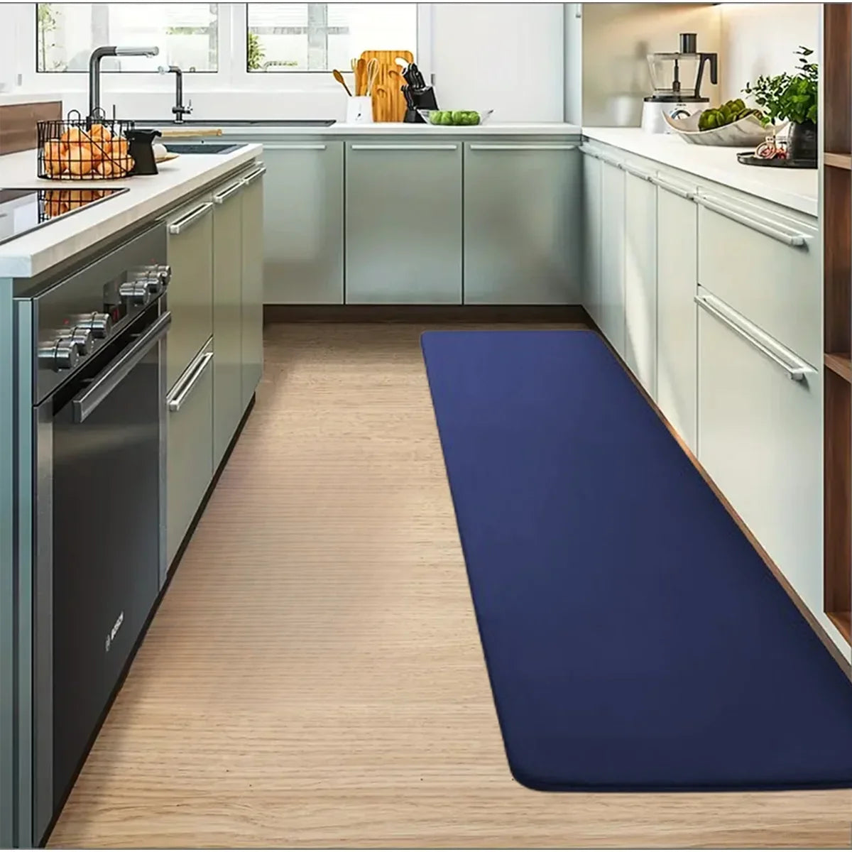 Oil-Resistant Kitchen Runner Mat - Long Anti-Fouling & Absorbent Floor Rug