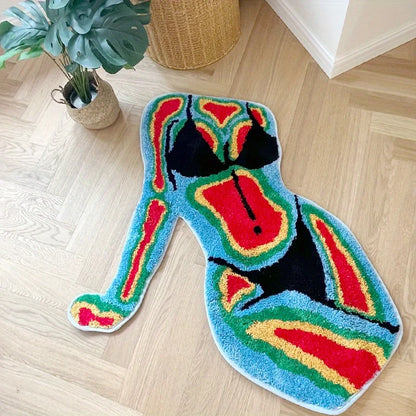 Irregular Faux Cashmere Rug - Waterproof, Non-Slip & Stain-Resistant