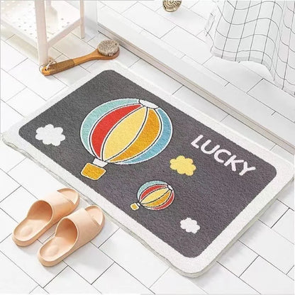 Plush Absorbent Mat - Non-Slip Faux Cashmere Rug for Bathroom & Bedroom Door