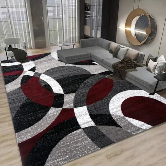 Nordic Geometric Area Rug - Modern Large Carpet for Living Room, Luxury Sofa Decor