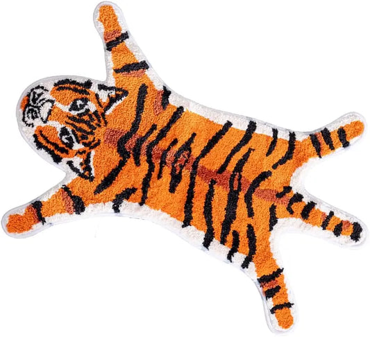 Tiger Shaped Area Rug - Soft & Non-Slip Cartoon Mat for Bedroom & Living Room
