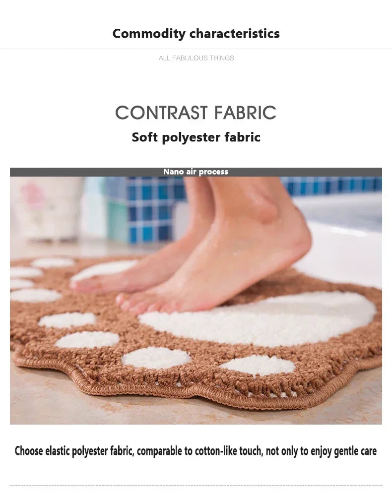 Microfiber Bath Rug - Super Absorbent & Non-Slip Bathroom Mat, Machine Washable