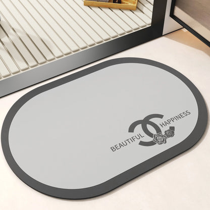 Diatomite Bath Mat - Super Absorbent & Non-Slip Foot Mat for Bathroom and Toilet