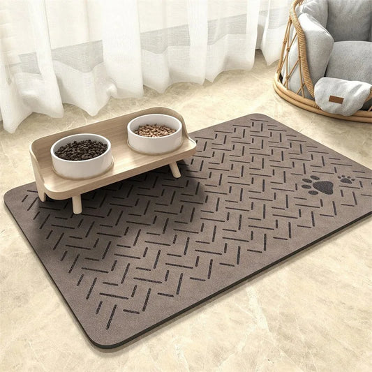 Non-Slip Pet Feeding Mat - Water-Resistant & Easy Clean Tray for Dog & Cat