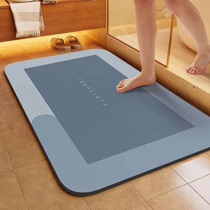 Thickened Diatomite Bath Mat - Super Absorbent, Quick-Dry & Non-Slip