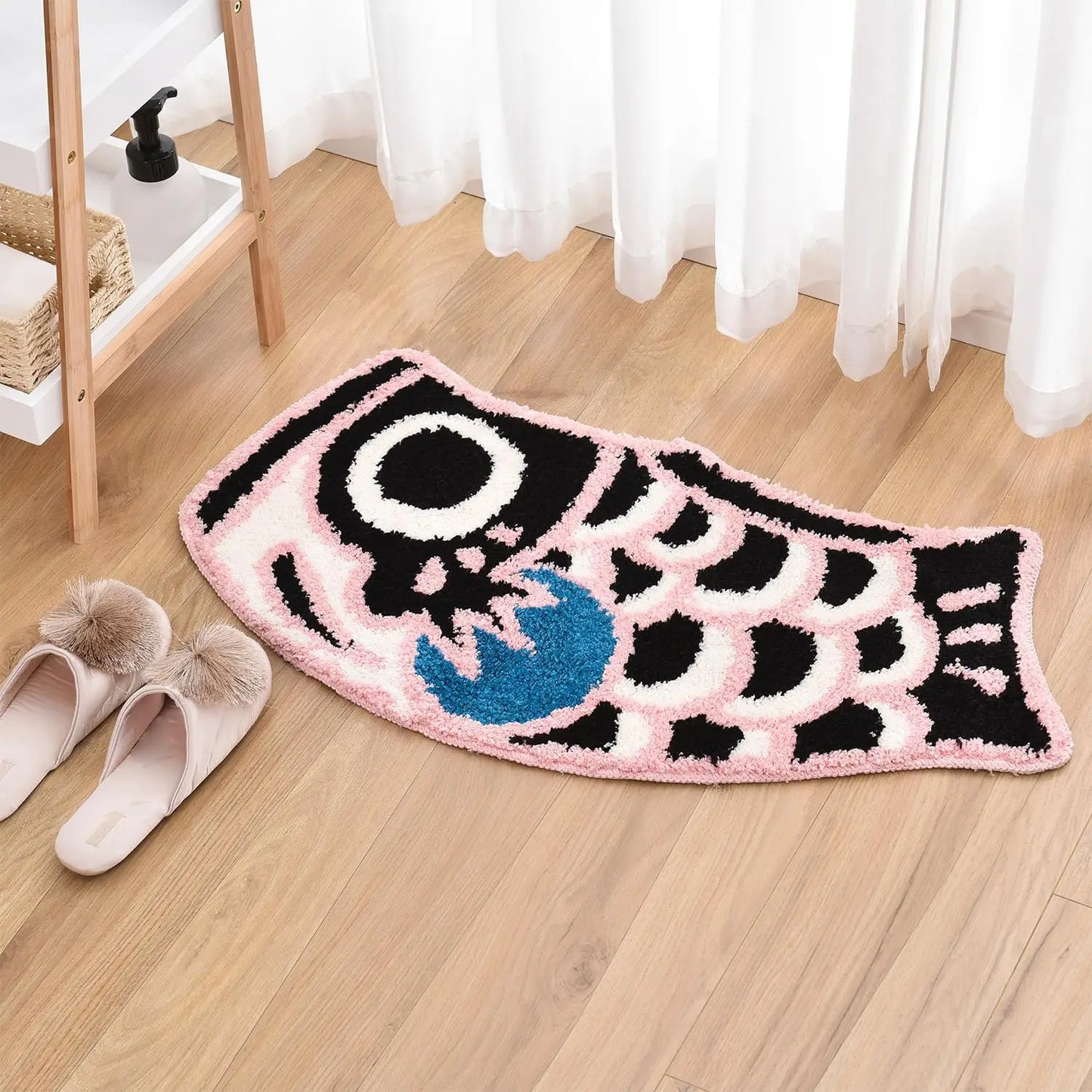 Koi Fish Kids Bath Mat - Cute Cartoon, Non-Slip & Washable Shower Rug