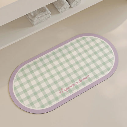 Machine Washable Diatomite Mat - Quick-Dry & Absorbent for Kitchen and Bathroom