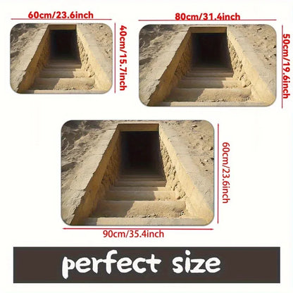 Egyptian Pyramid Doormat - Creative Anti-Slip Mat for Bathroom & Living Room