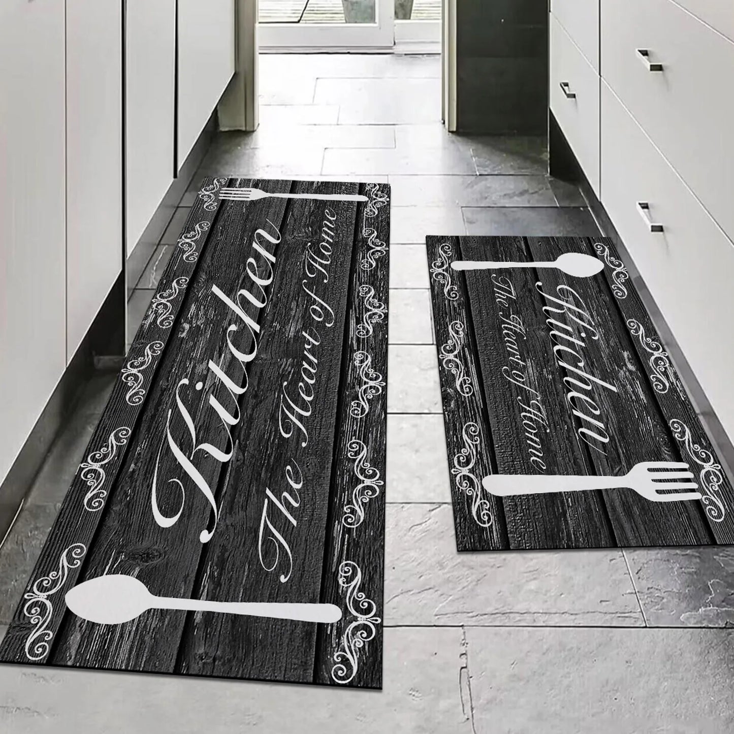 Washable Kitchen Mat with Sponge Comfort - Absorbent, Non-Slip & Waterproof Floor Rug