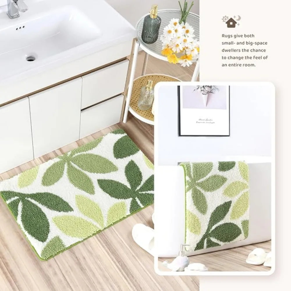 Floral Faux Cashmere Rug - Plush & Soft Carpet for Living Room and Bedroom