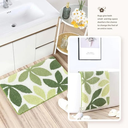 Floral Faux Cashmere Rug - Plush & Soft Carpet for Living Room and Bedroom