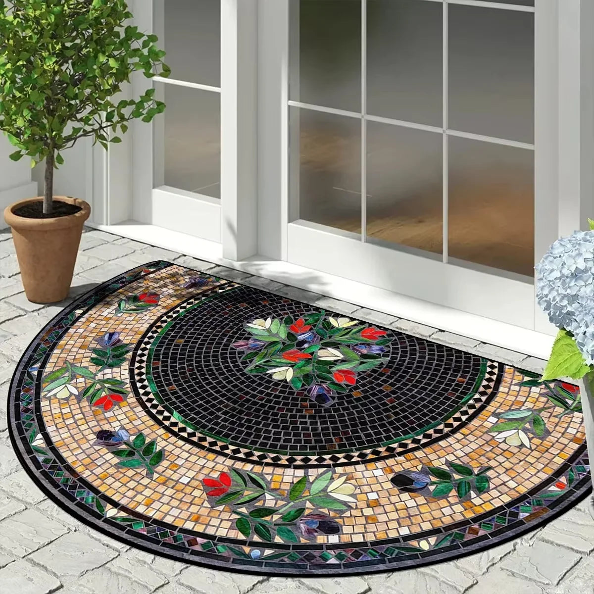 American Retro Doormat - Summer Themed, Anti-Slip & Durable Entrance Carpet