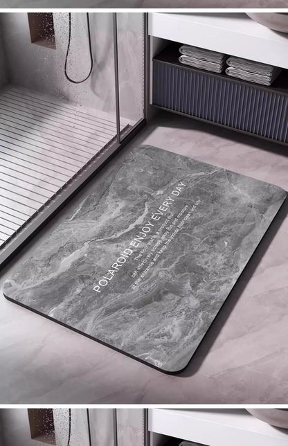 Diatomaceous Earth Bath Mat - Super Absorbent & Quick-Dry Non-Slip Bathroom Floor Mat